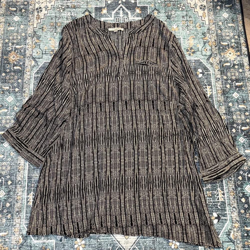 Anne Carson Woman Rayon Tunic Blouse, Size 1X